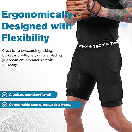 Men's Football Girdles Hip Thigh Tailbone Protector Adult Athletic Protective for Rugby Baseball Skate