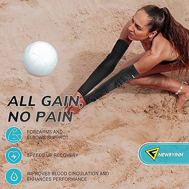 Padded Arm Sleeves 2 Pack, Elbow Forearm Crashproof Pads for Football Basketball Volleyball Soccer