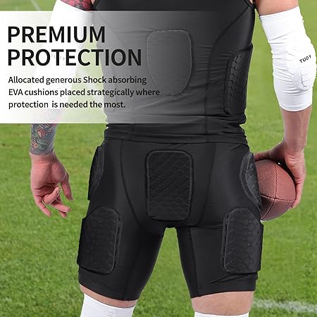 Men's Football Girdles Hip Thigh Tailbone Protector Adult Athletic Protective for Rugby Baseball Skate